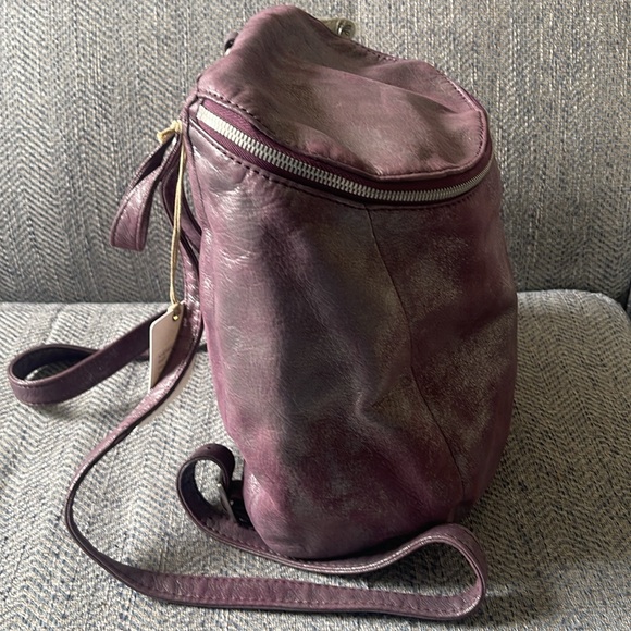 HOBO River Plum Graphite Leather Backpack - Picture 7 of 16